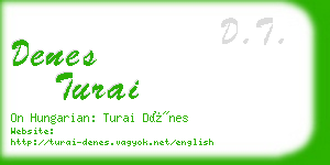 denes turai business card